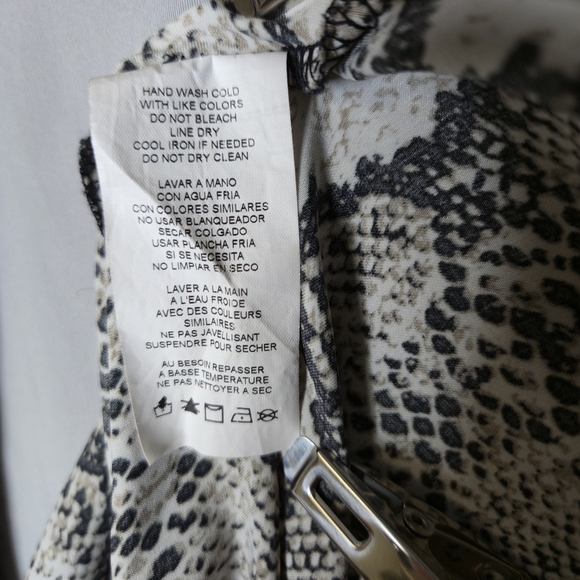 Bebe Sexy Snakeskin Look Dress With Cowl Front Spaghetti Strap Size S - Picture 10 of 10